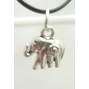 BUNDLE ONLY Elephant Charm or Small Pendant Silvertone Lover Mastadon Jewelry